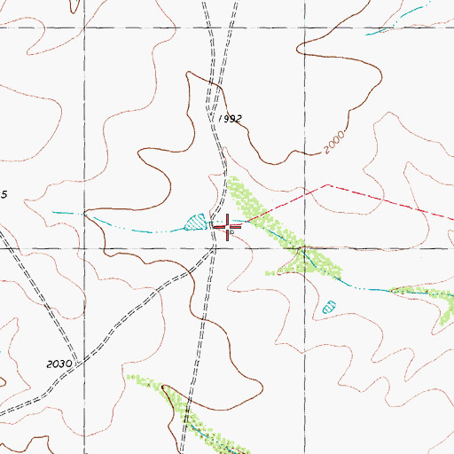 Topographic Map of Barksdale Ranch, TX