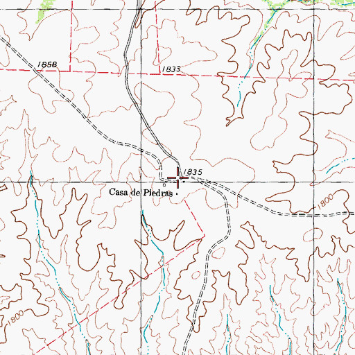 Topographic Map of Williams Ranch, TX
