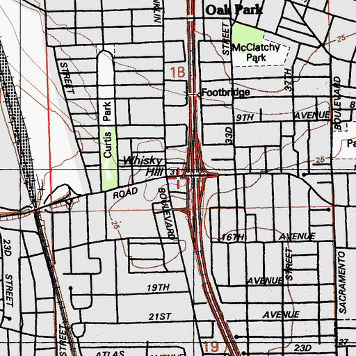Topographic Map of Exit 297, CA