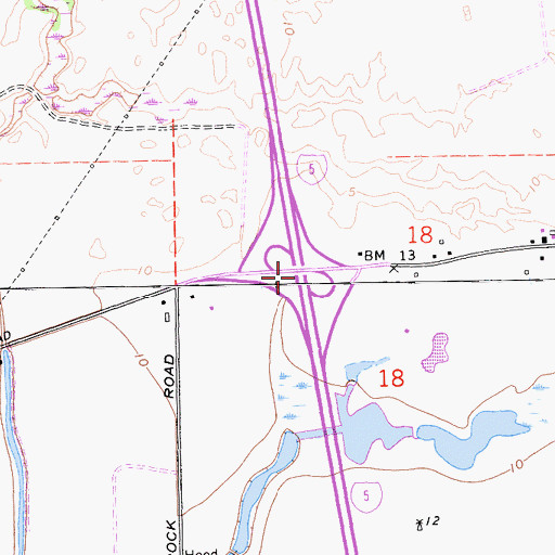 Topographic Map of Exit 504, CA