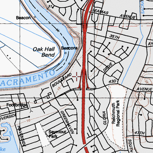 Topographic Map of Exit 514, CA