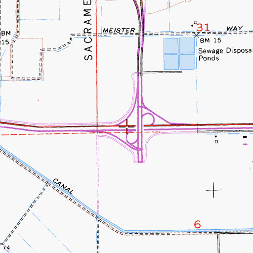 Topographic Map of Exit 528, CA