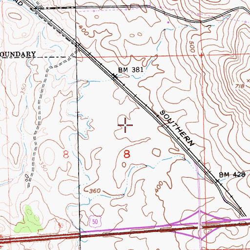 Topographic Map of Broadstone Mall Shopping Center, CA