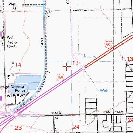 Topographic Map of Natomas Marketplace Shopping Center, CA