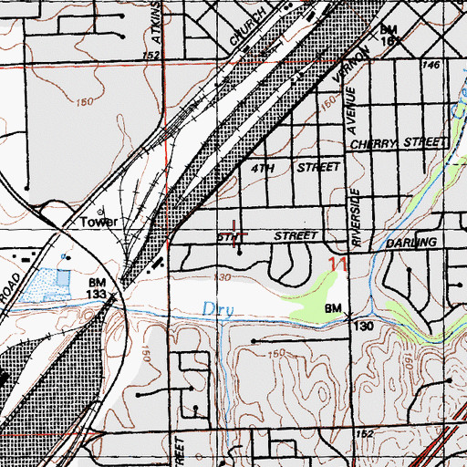 Topographic Map of Mark White Park, CA
