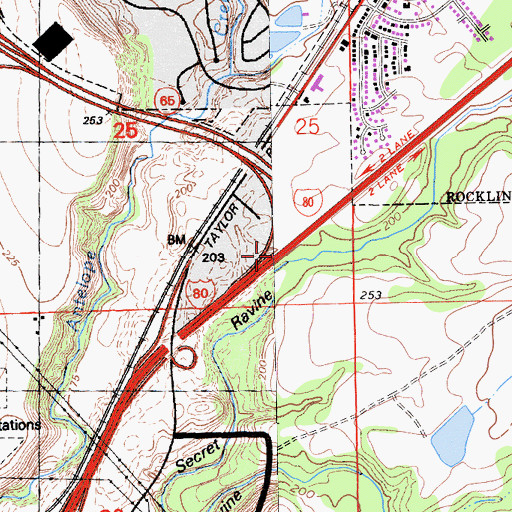 Topographic Map of Exit 106, CA