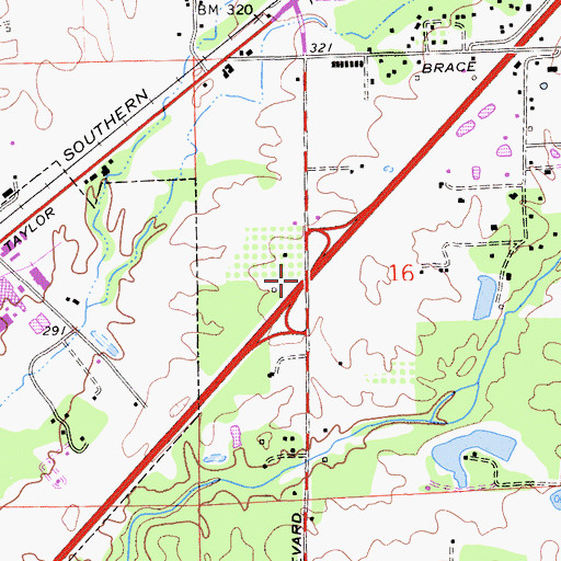 Topographic Map of Exit 109, CA