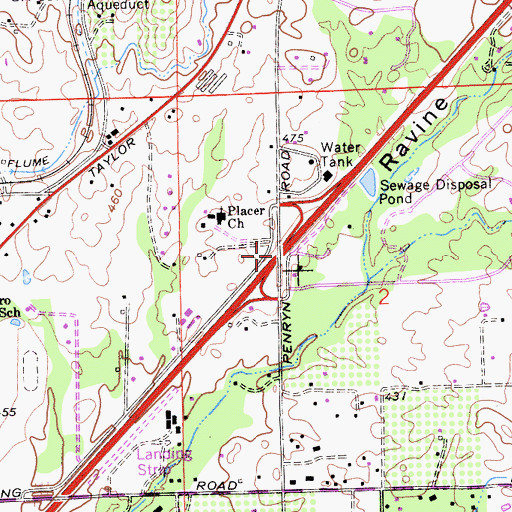 Topographic Map of Exit 112, CA