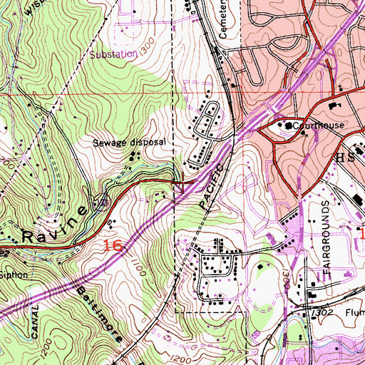 Topographic Map of Exit 118, CA