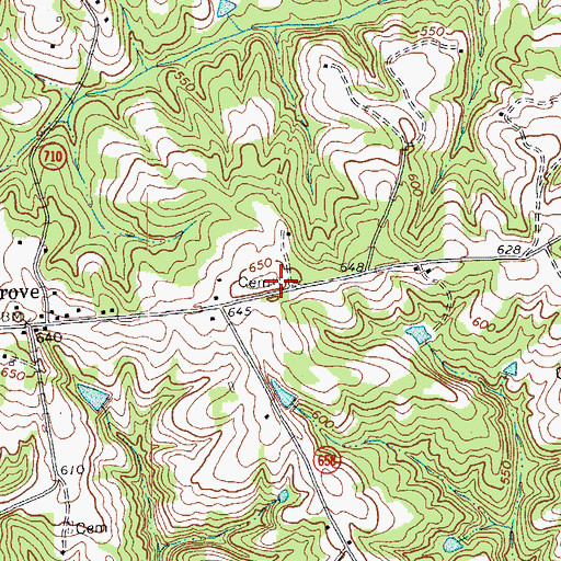 Topographic Map of William H Shelton Graveyard, VA