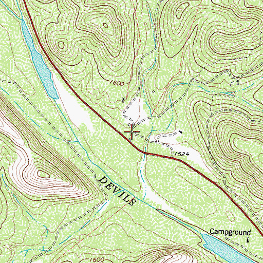 Topographic Map of S Baker Ranch, TX
