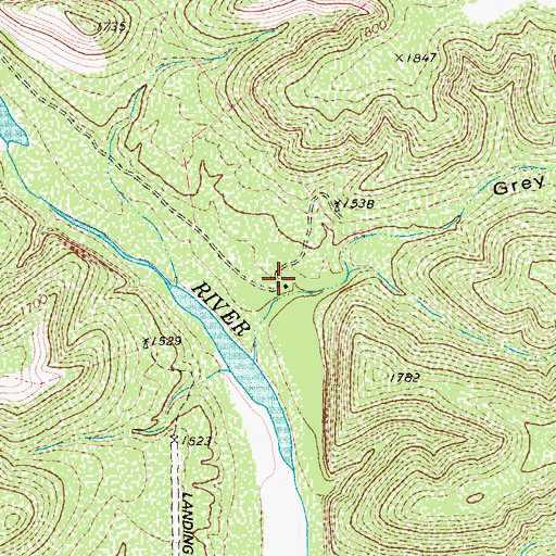 Topographic Map of Parchman Ranch, TX