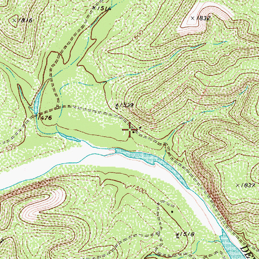 Topographic Map of P Baker Ranch, TX