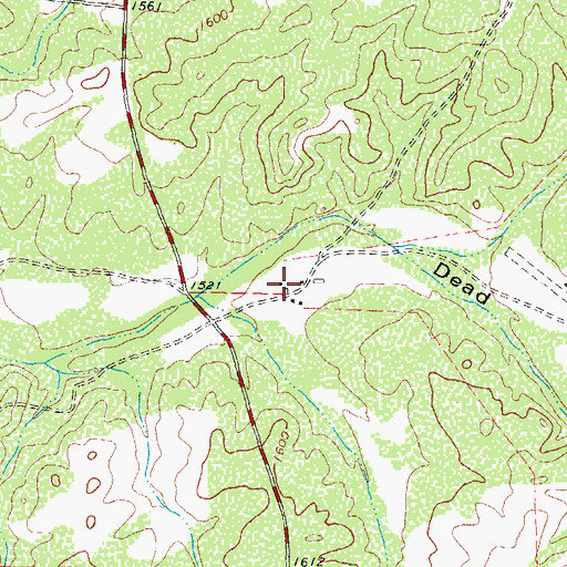 Topographic Map of Prosser - Walker Ranch, TX