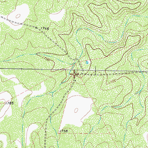 Topographic Map of Martin - Rose Ranch, TX