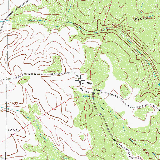 Topographic Map of Brotherton Ranch, TX