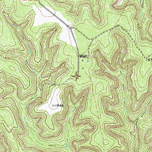 Topographic Map of Hinds Ranch, TX