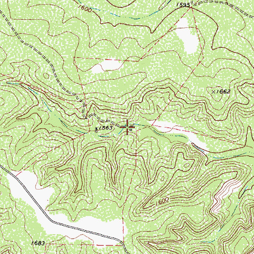 Topographic Map of T Brite Ranch, TX