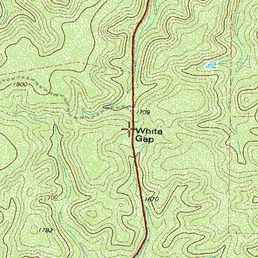 Topographic Map of White Gap, TX
