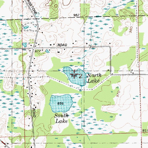 Topographic Map of North Lake, MI