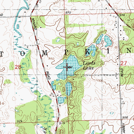 Topographic Map of Lords Lake, MI