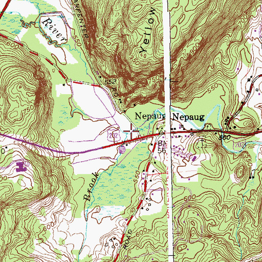 Topographic Map of South Nepaug Brook, CT
