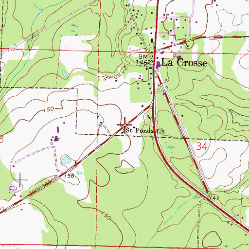 Topographic Map of Saint Paul Missionary Baptist Church, FL