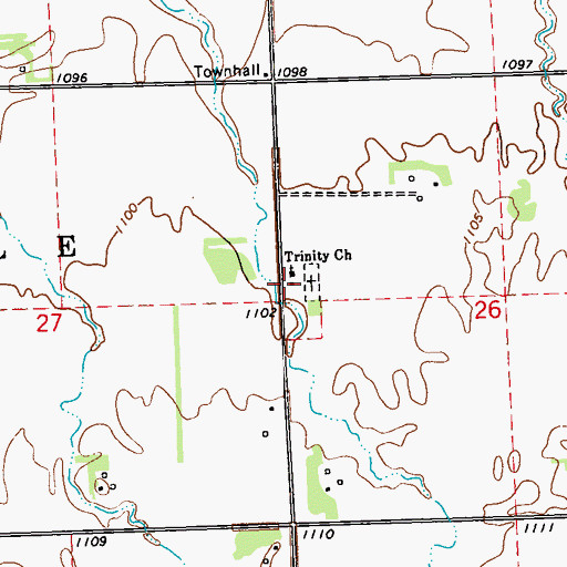 Topographic Map of Trinity School (historical), MN
