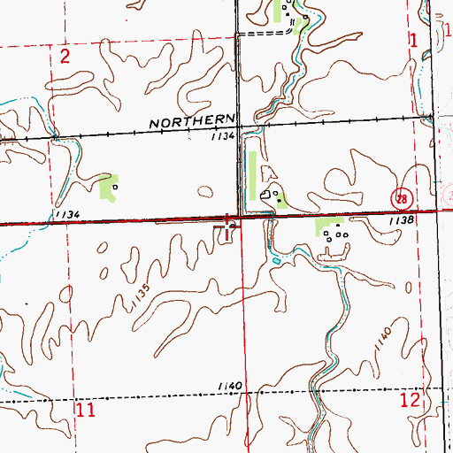 Topographic Map of School Number 61 (historical), MN