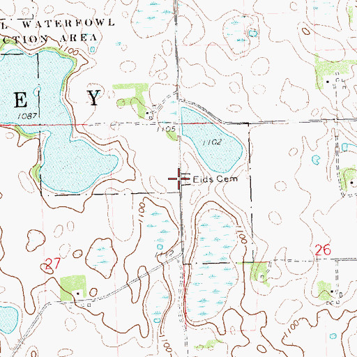 Topographic Map of Eids Church (historical), MN