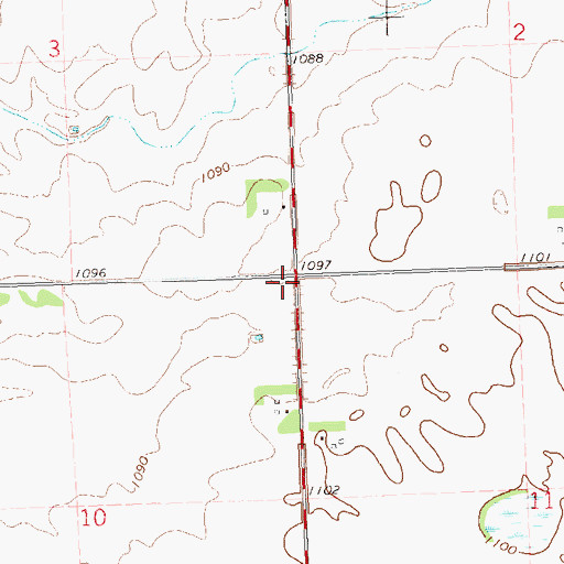 Topographic Map of School Number 43 (historical), MN