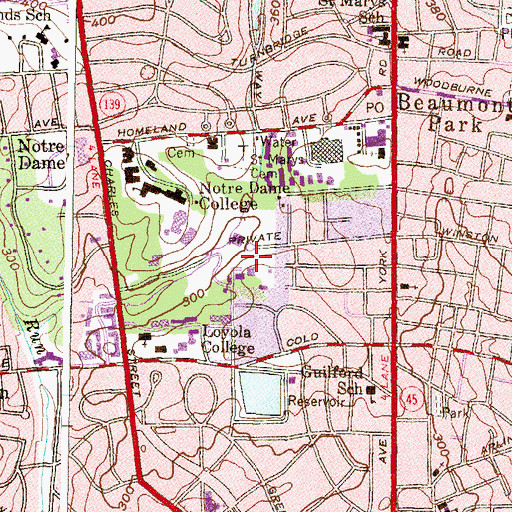 Topographic Map of Butler Practice Field, MD