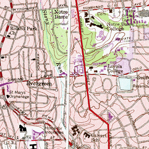 Topographic Map of Campion Tower, MD