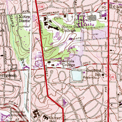 Topographic Map of Reverend Francis X Knott, Society of Jesus, Humanities Center, MD