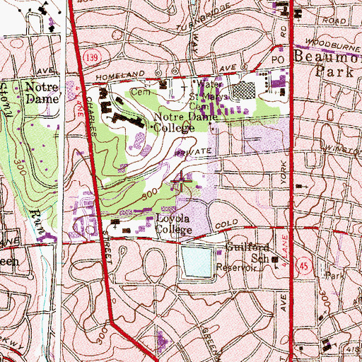 Topographic Map of Hammerman House, MD