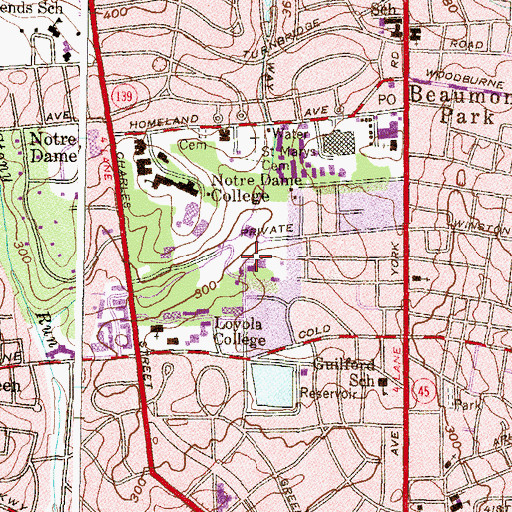 Topographic Map of Maroger Art Studio, MD