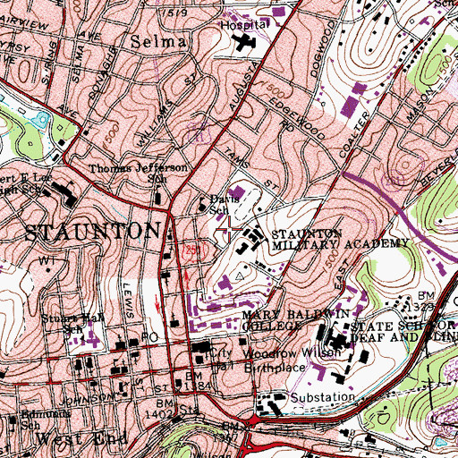 Topographic Map of Adult Degree Program House, VA