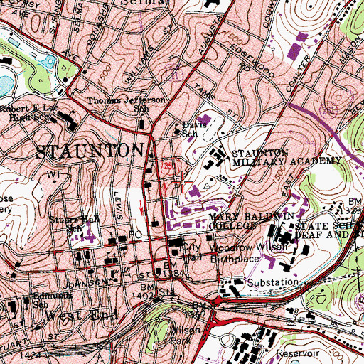 Topographic Map of Market Street House, VA