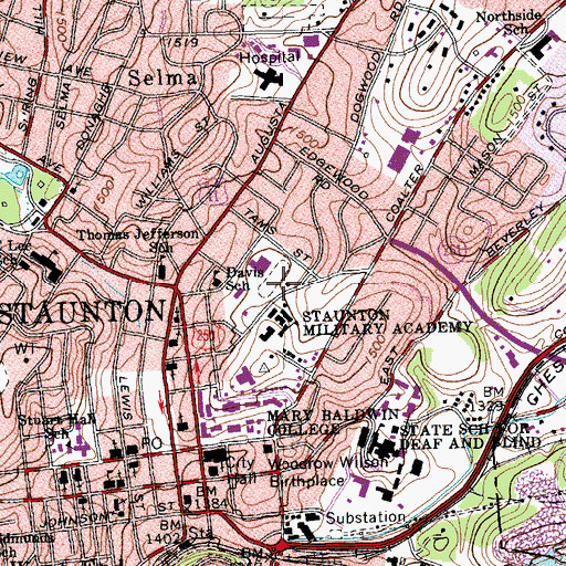 Topographic Map of Prospect Street House, VA