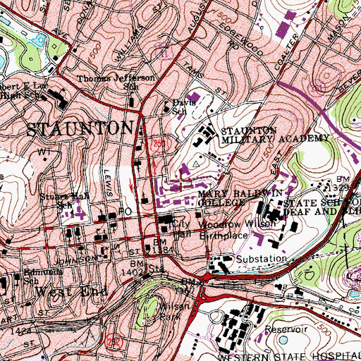 Topographic Map of Scott House, VA
