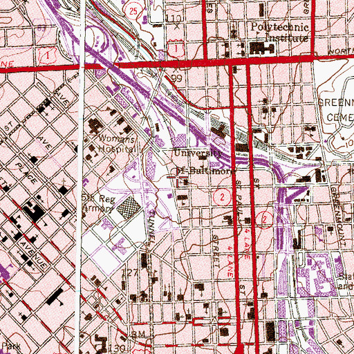 Topographic Map of Dolphin Building, MD