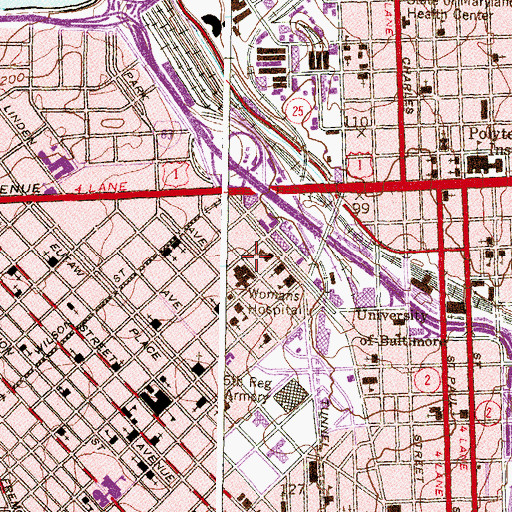Topographic Map of Myerhoff House, MD