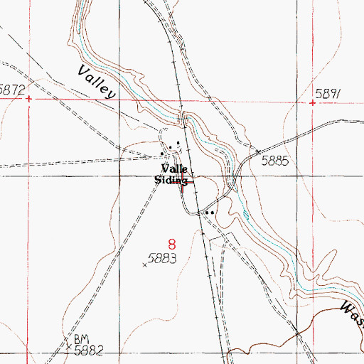 Topographic Map of Valle Railroad Station, AZ