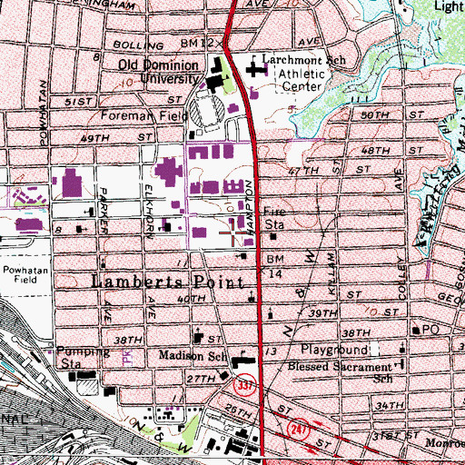 Topographic Map of Albert Brooks Gornto, Junior Teletechnet Center, VA