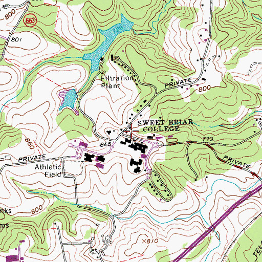 Topographic Map of Dorothy J Sales Building, VA
