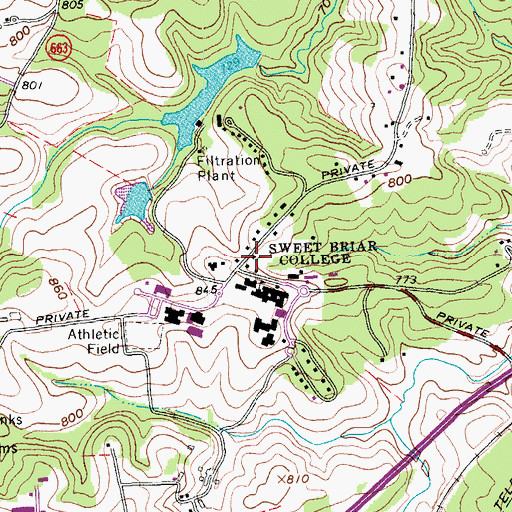 Topographic Map of Graduate Student Housing, VA
