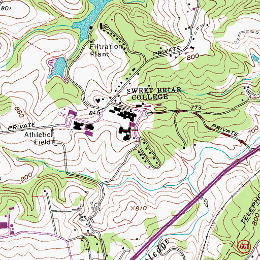Topographic Map of Grammer Residence Hall, VA