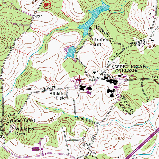 Topographic Map of Guion Science Center, VA