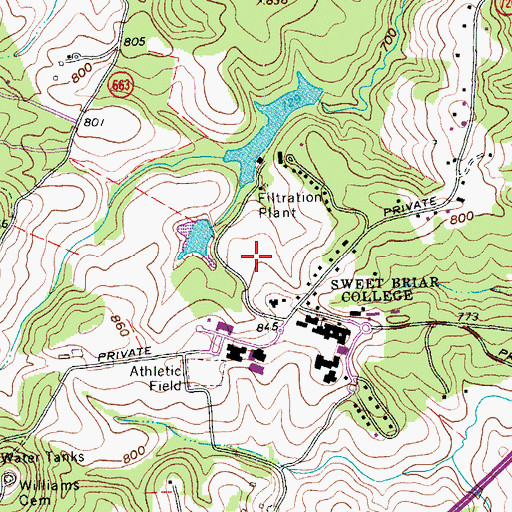 Topographic Map of Hockey Field, VA