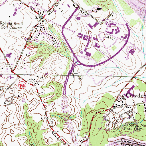 Topographic Map of RWB Applied Technology Laboratory, MD